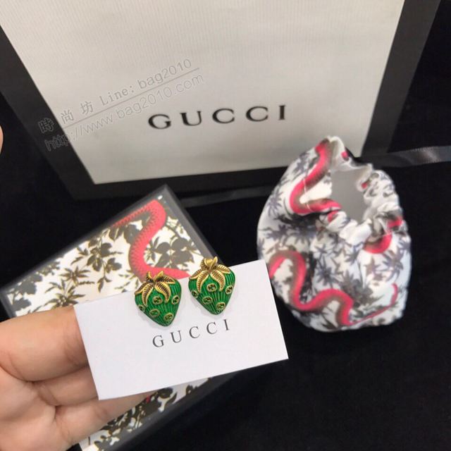 GUCCi飾品 古馳限量版耳環 Gucci最新滴膠 草莓耳釘  zgbq1101